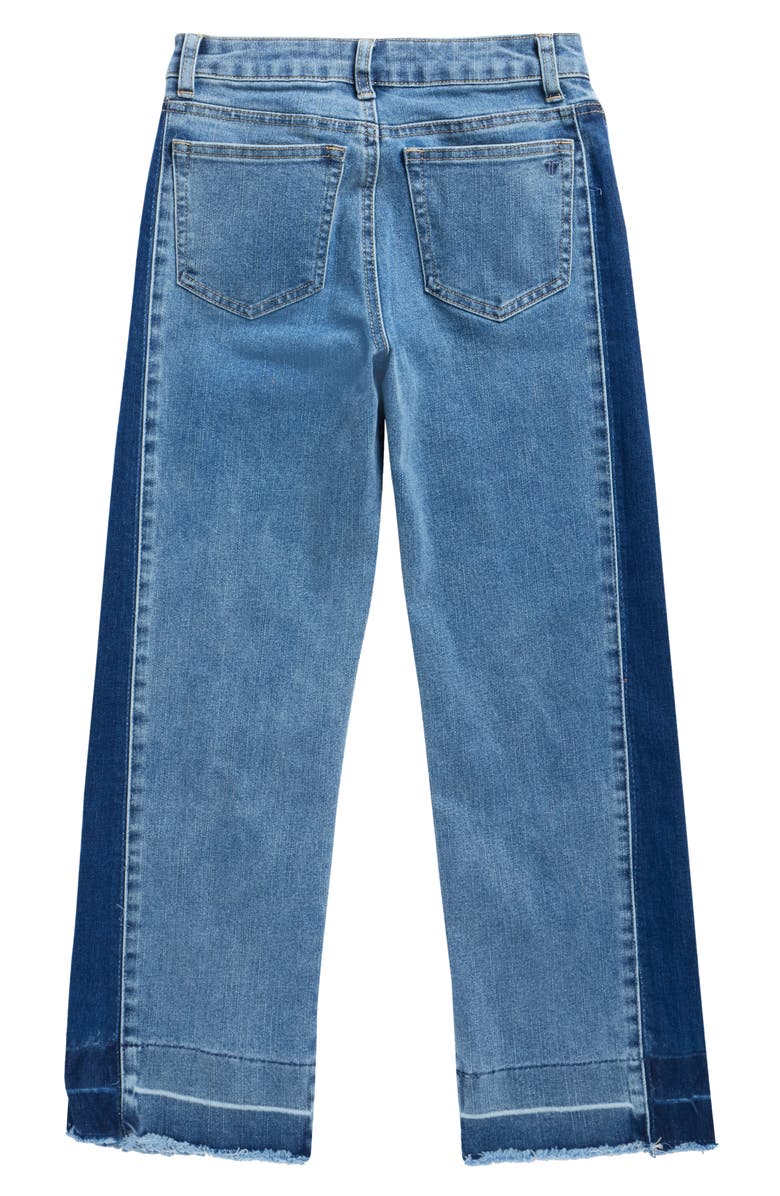 Tractr Kids' Two-Tone Relaxed Straight Leg Jeans, Alternate, color, Two Toned Indigo