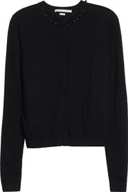 Jason Wu Collection Beaded Merino Wool Cardigan