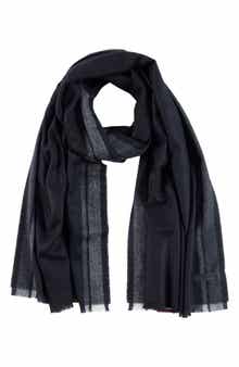 Bruno Magli Glen Plaid Double Face Silk & Cashmere Blend Scarf