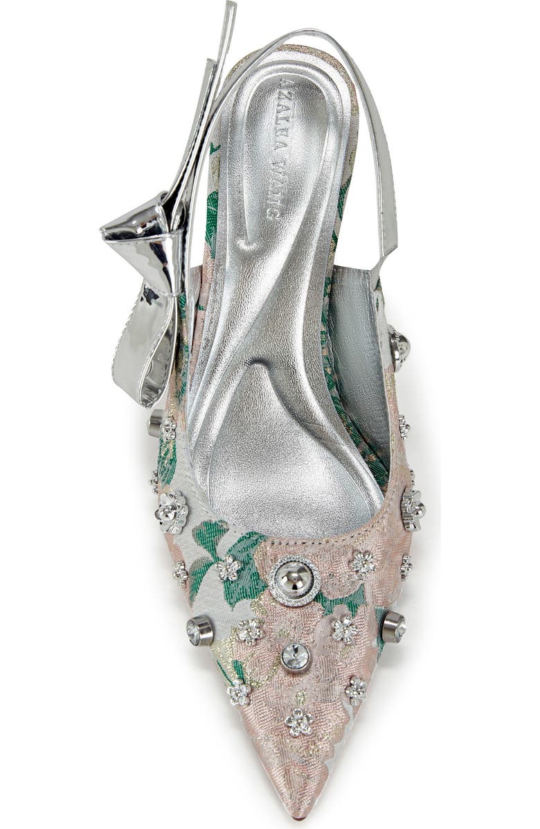 AZALEA WANG Sericus Embellished Pointed Toe Slingback Pump, Alternate, color,