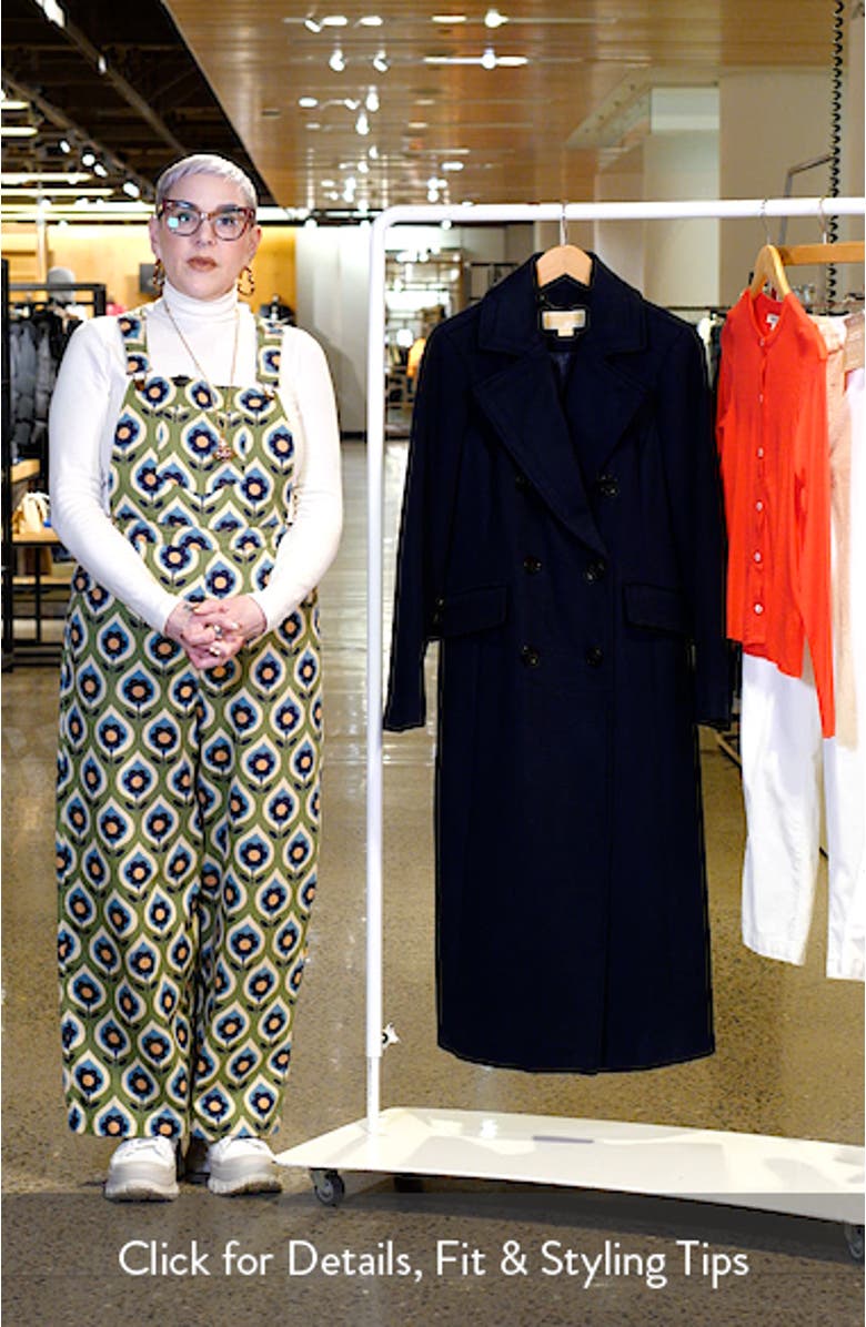 Double Breasted Wool Blend Long Coat, sales video thumbnail