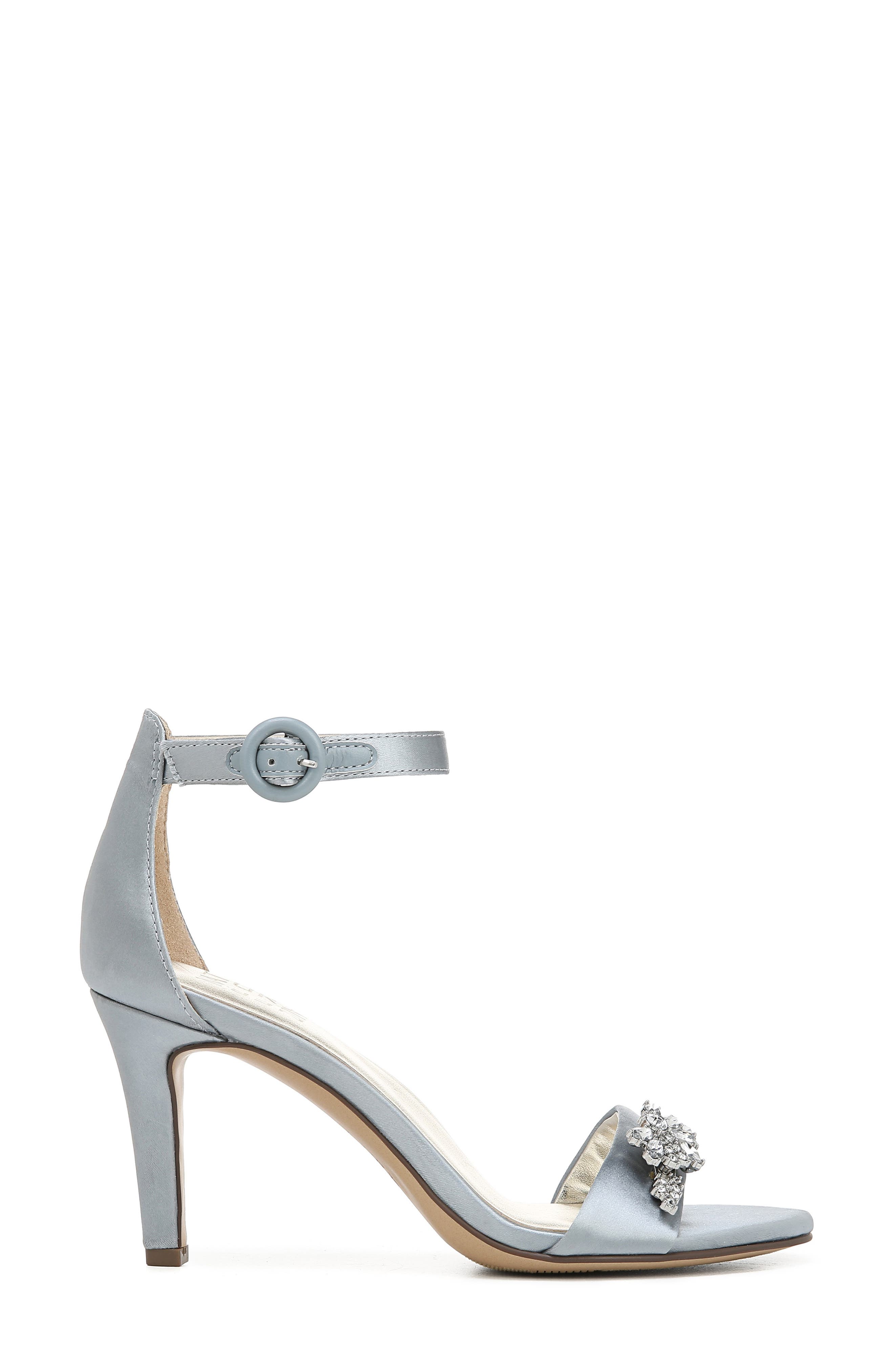 Kinsley Sandal, Alternate, color, LIGHT BLUE SATIN FABRIC