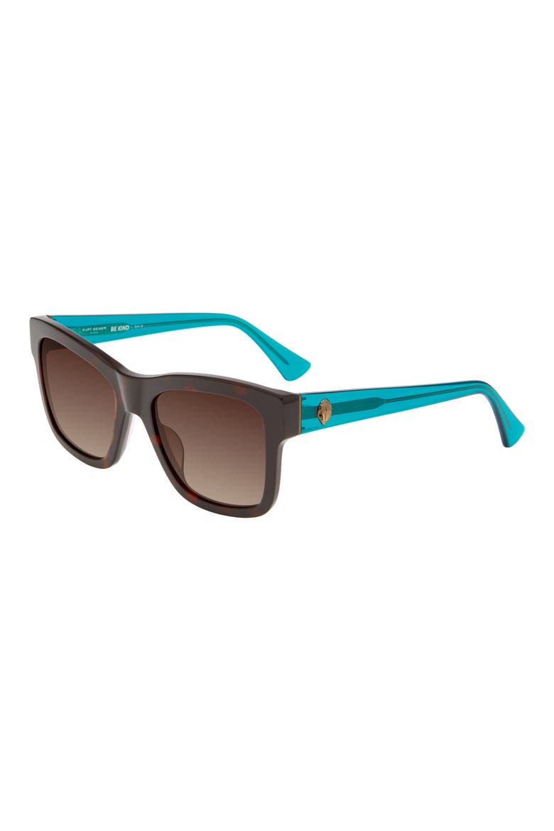 56mm Square Sunglasses, Main, color, HAVANA/ BROWN SF