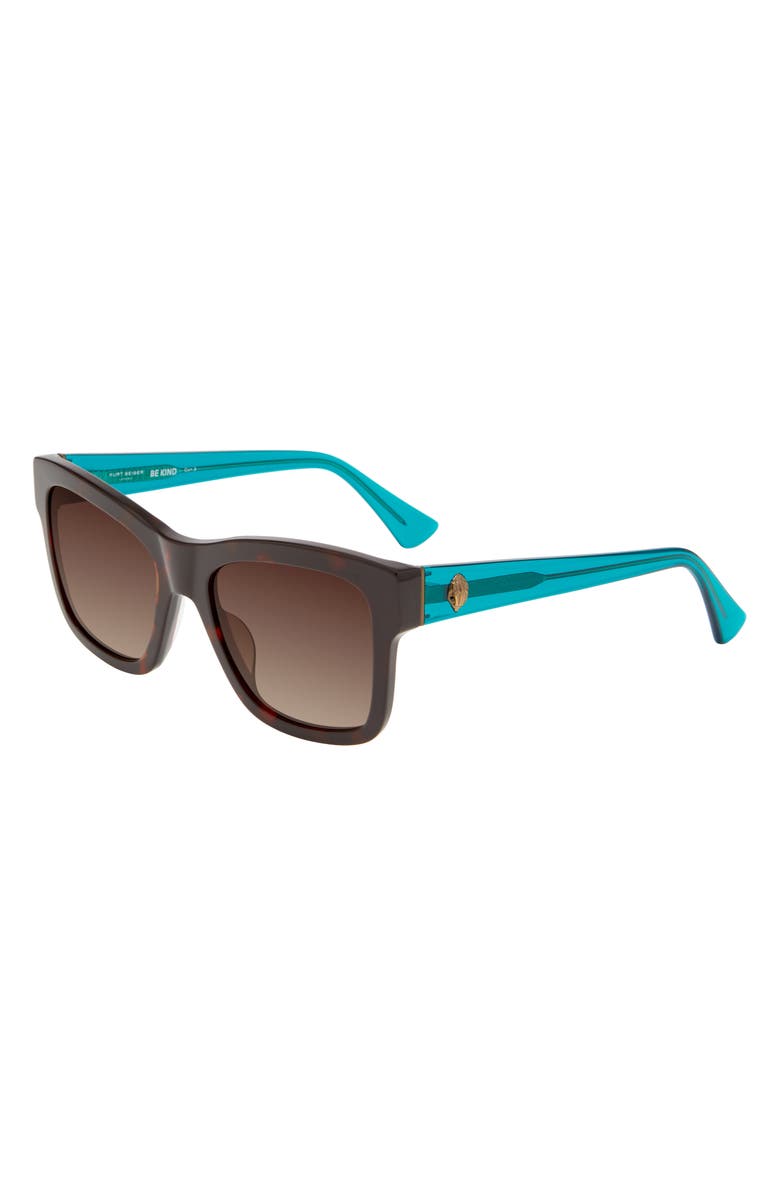 Kurt Geiger London 56mm Square Sunglasses, Main, color, Havana/ Brown Sf