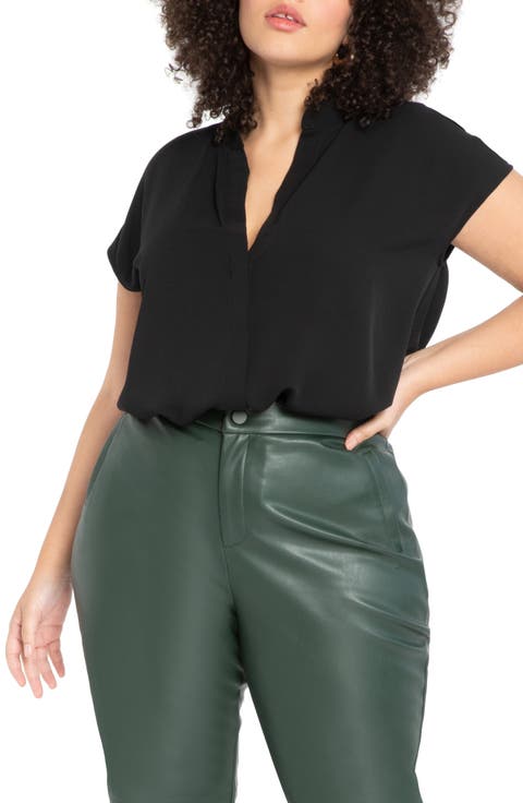 Notch Collar Blouse