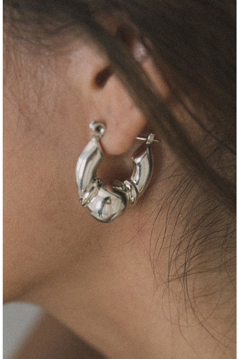 Sairee Hoop Earrings, Alternate, color, SILVER