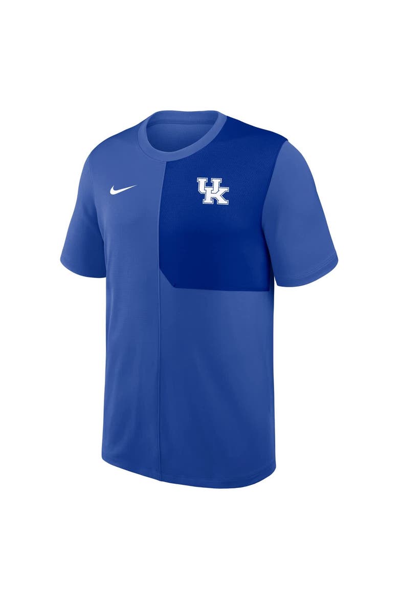 Men's Nike Royal Kentucky Wildcats 2025 Sideline UV Performance Coach T-Shirt, Alternate, color, Royal