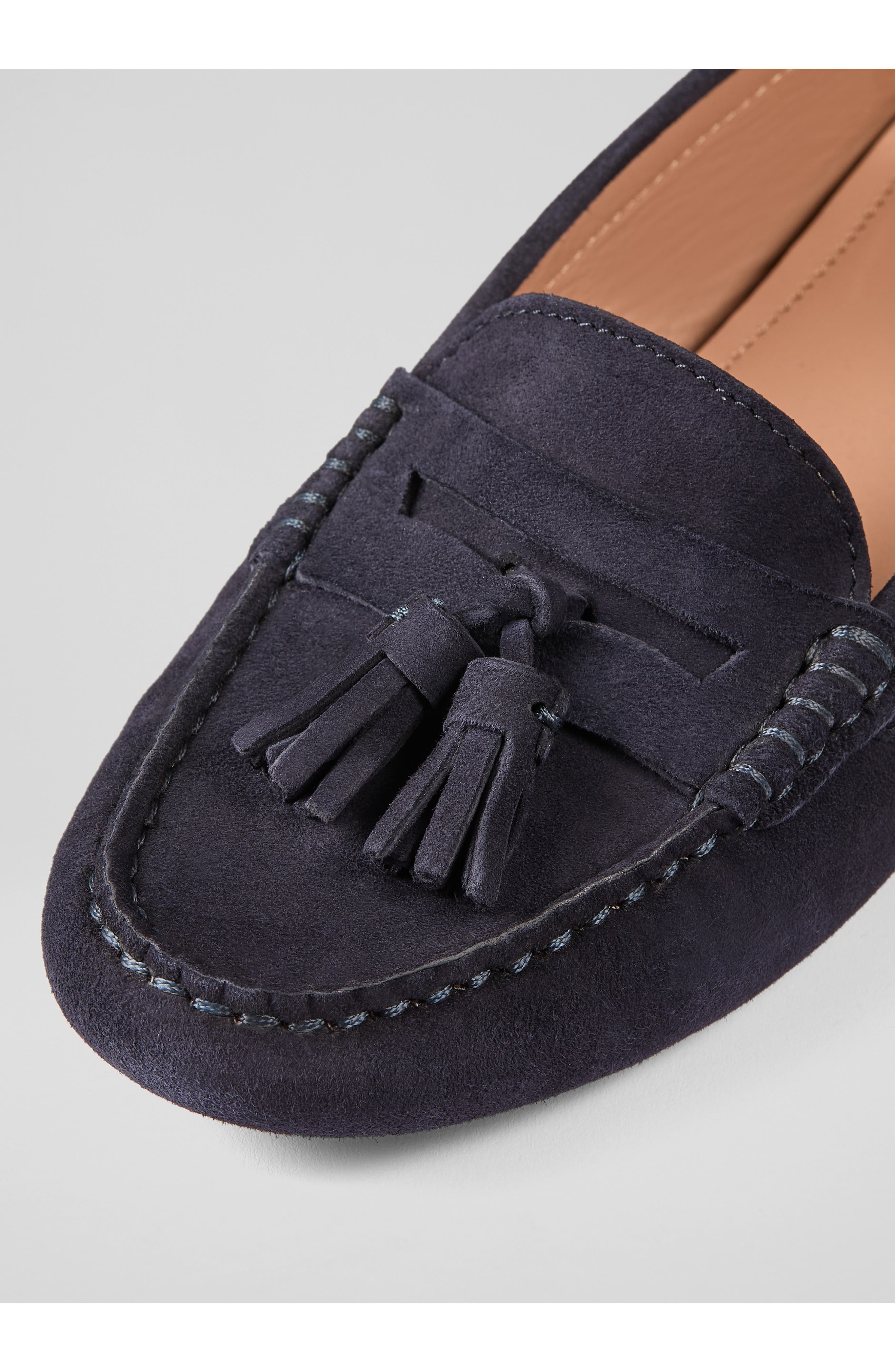 LK Bennett Leslie Tassel Driving Loafer, Alternate, color, Navy