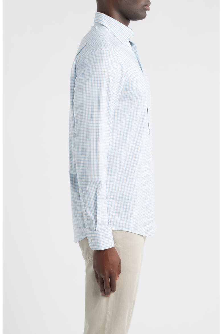 Briney Tattersall Check Everyday Performance Button-Up Shirt, Alternate, color, LAPIS