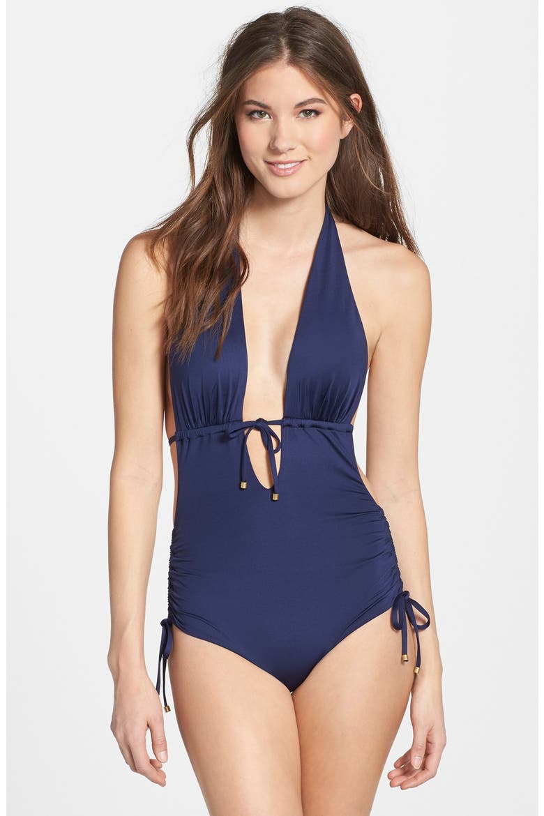Brena One-Piece Swimsuit, Main, color, NAVY