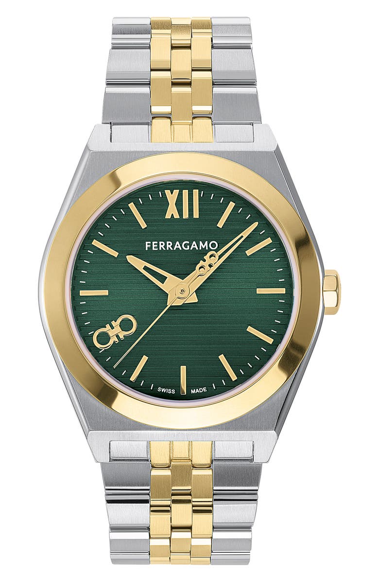 FERRAGAMO Vega Bracelet Watch, 40mm, Main, color, Two Tone
