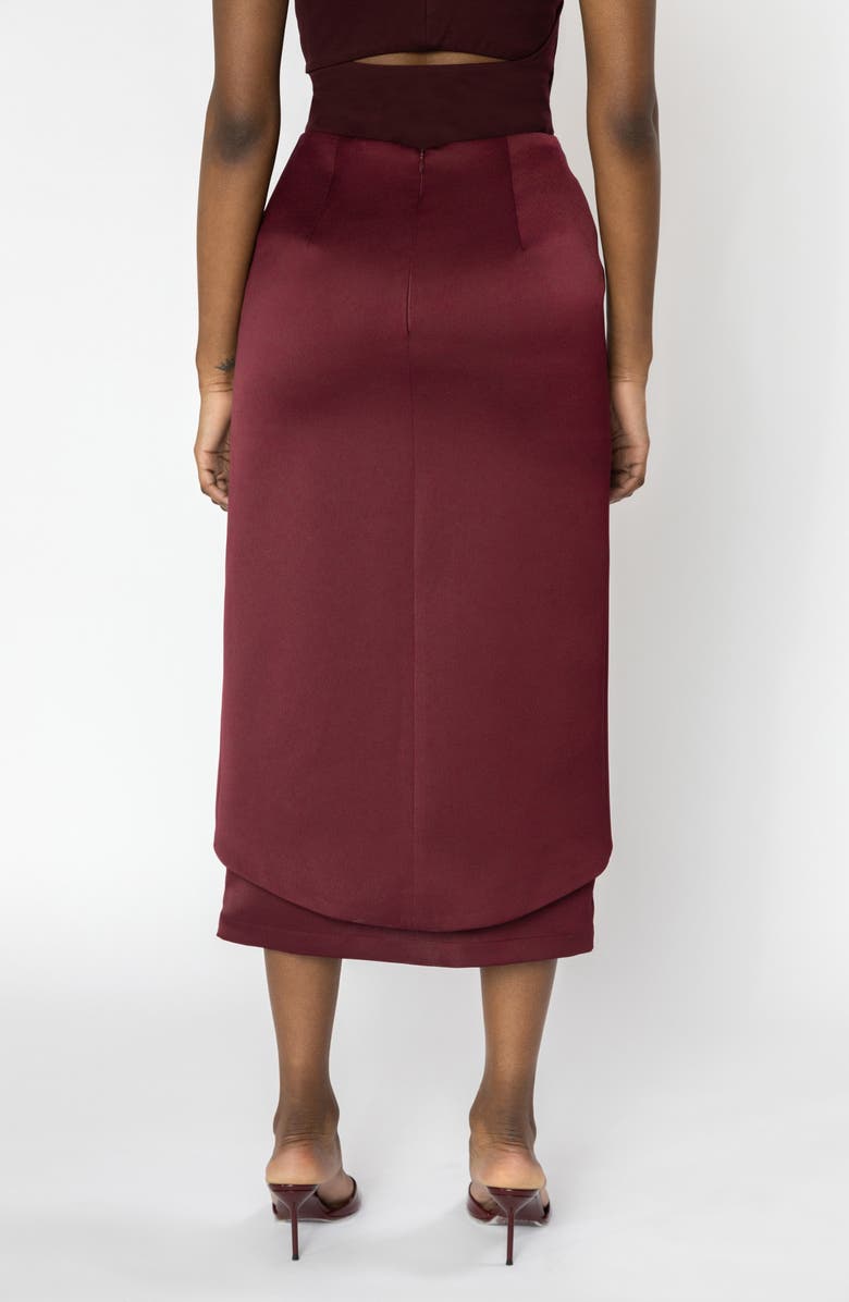 ISRAELLA KOBLA Aditi Midi Skirt, Alternate, color, Burgundy