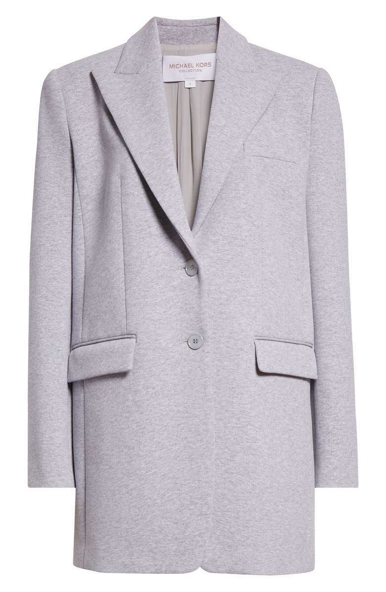 Michael Kors Collection Fleece Boyfriend Blazer, Alternate, color, Pearl Melange