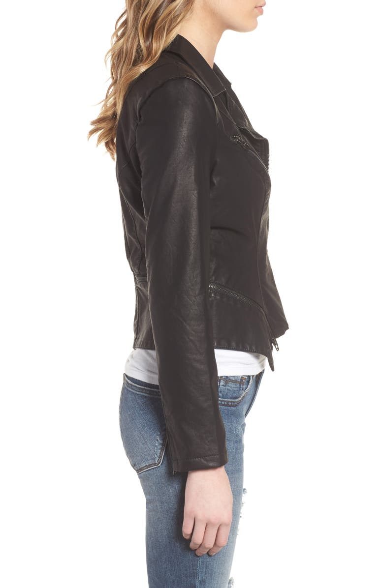 BLANKNYC Faux Leather Moto Jacket, Alternate, color,
