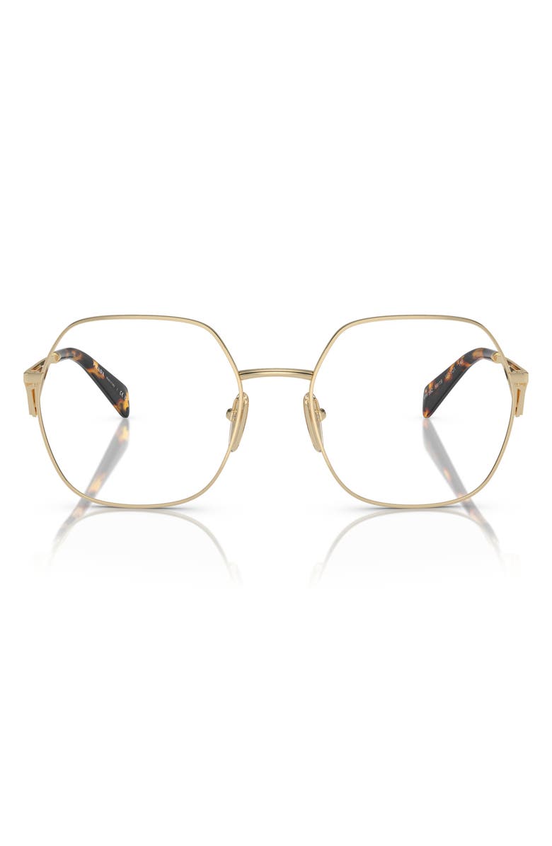 Prada 54mm Geometric Optical Glasses, Main, color, 