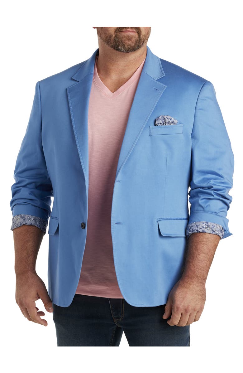 Oak Hill by DXL Big
Tall Floral-Lined Sport Coat, Main, color, Blue