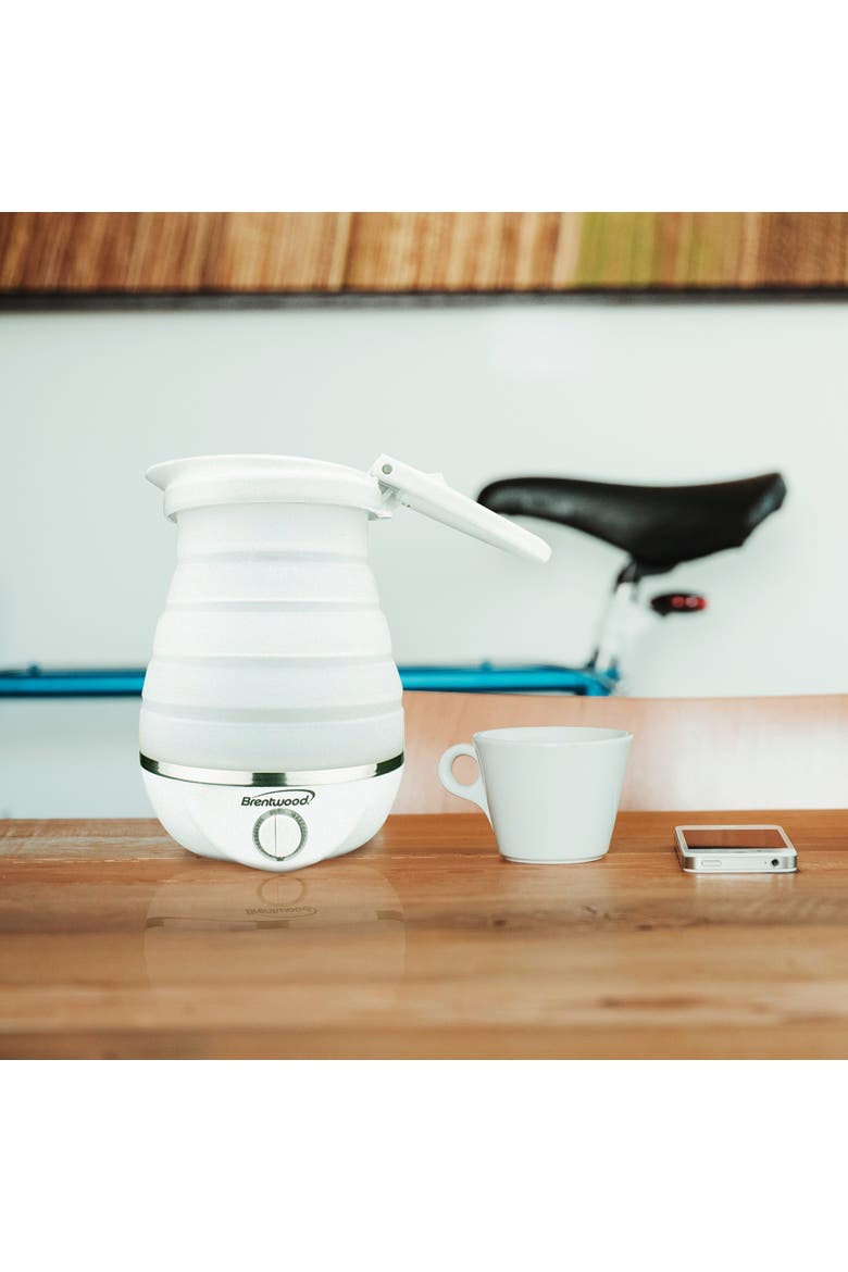 Dual Voltage 3.3 Cup Collapsible Travel Kettle, Alternate, color, White