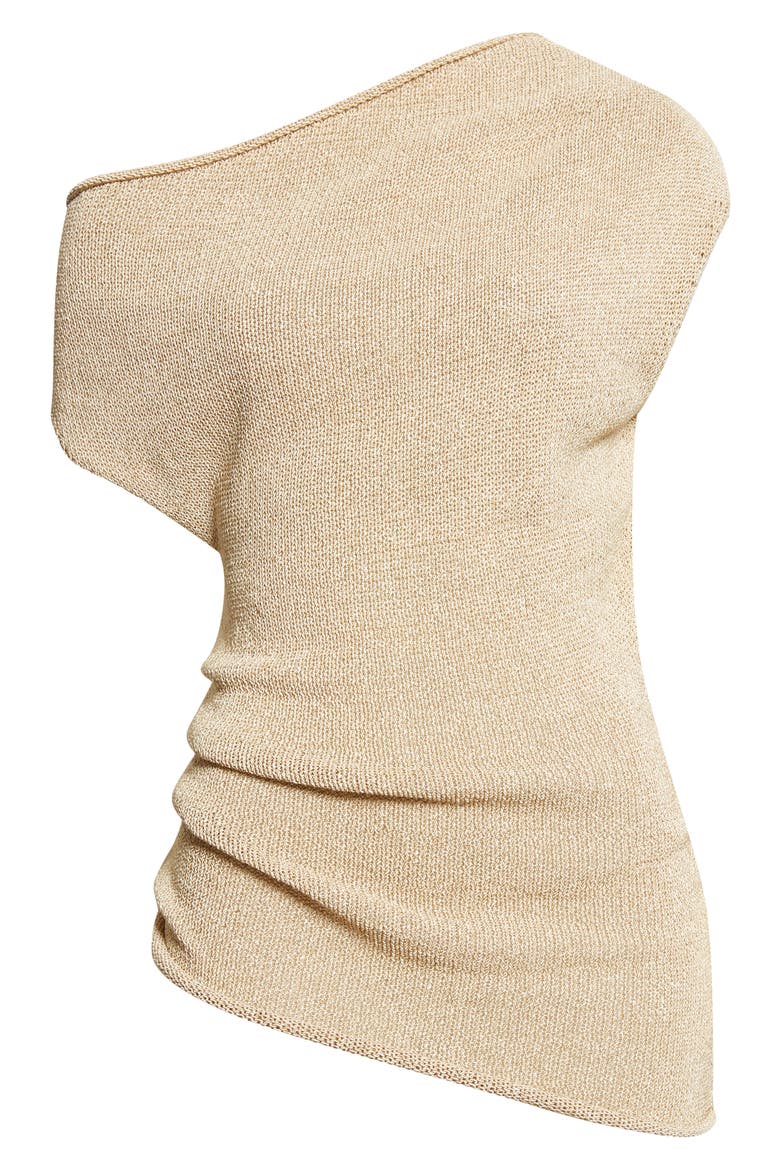 Joni Asymmetric Knit Top, Alternate, color, LIGHT BROWN