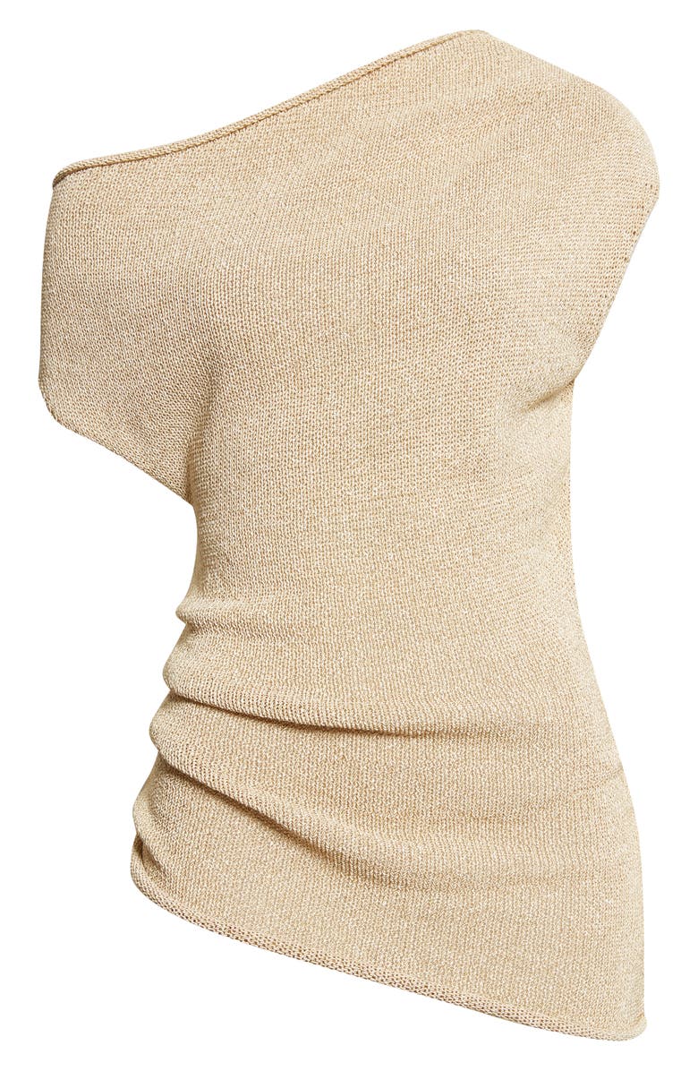 A.L.C. Joni Asymmetric Knit Top, Alternate, color, Light Brown