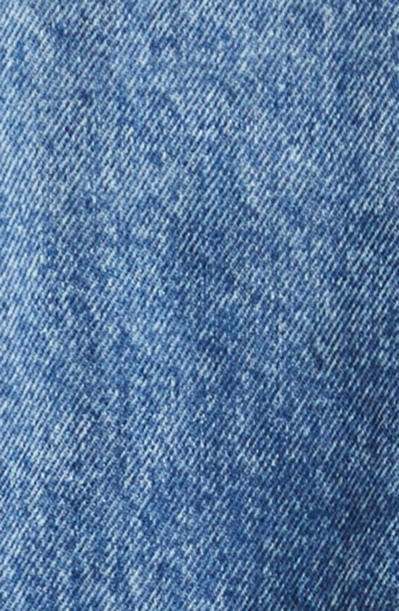 Veronica Beard Zahara Peplum Denim Jacket, Alternate, color, Time Warp