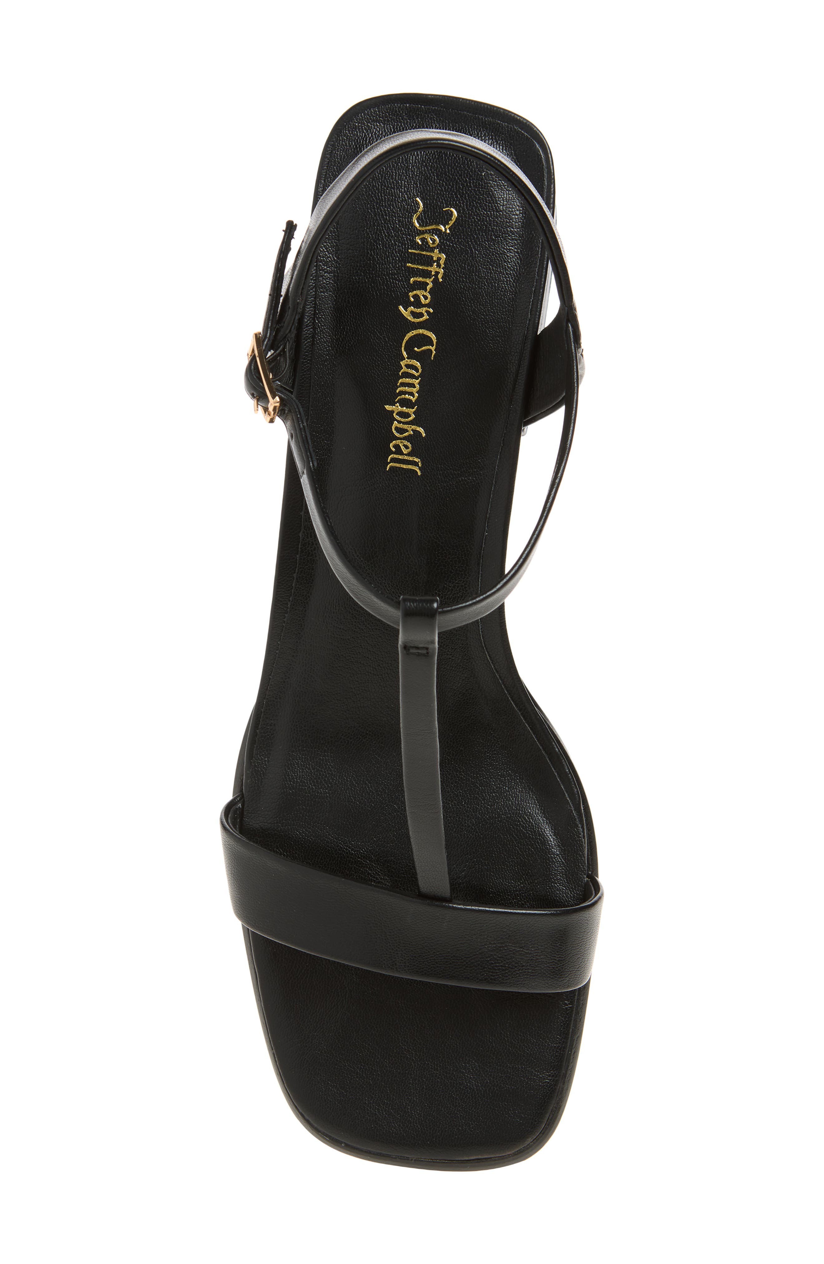 Jeffrey Campbell Austere Ankle Strap Sandal, Alternate, color, Black
