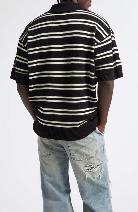 MA Stripe Polo Sweater