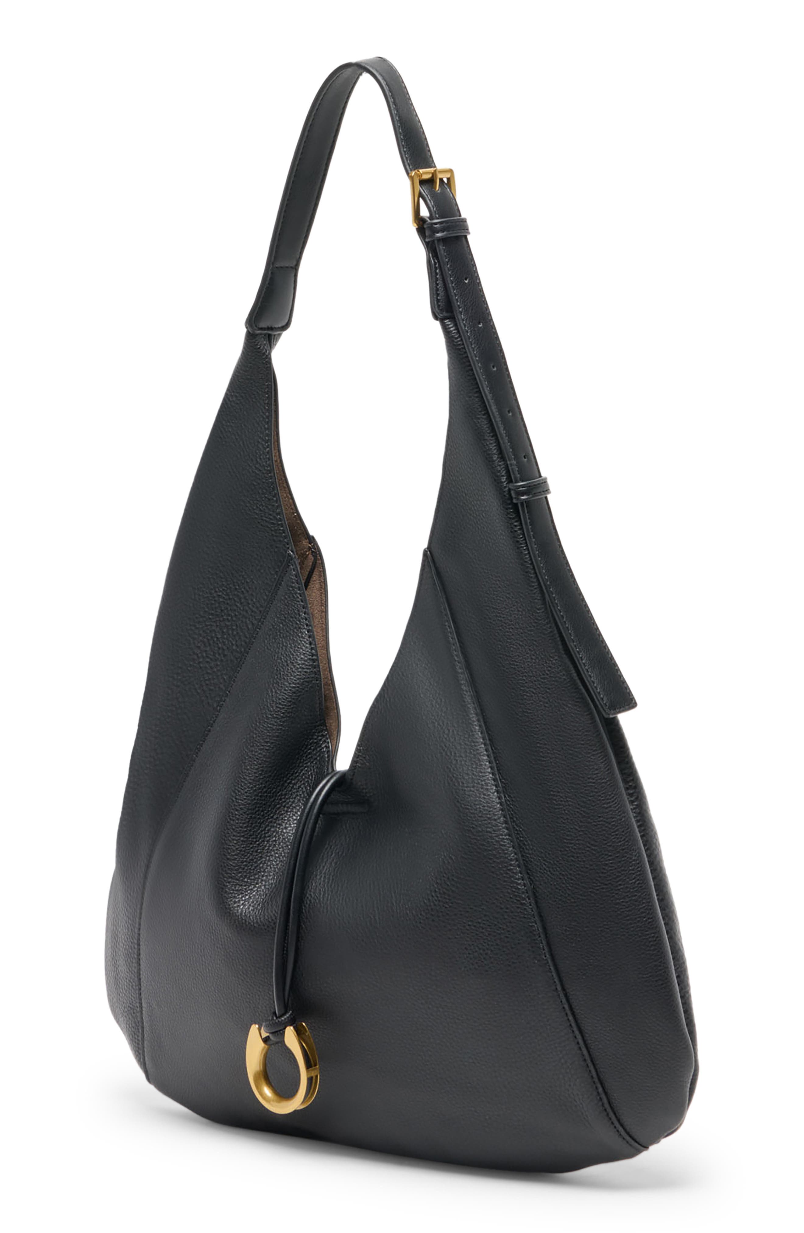 Mercer Leather Shoulder Bag, Alternate, color, BLACK LEATHER