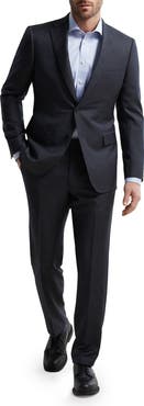 Samuelsohn Contemporary Fit Skarkskin Wool Suit