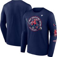 FANATICS Men's Fanatics Alexander Ovechkin Athletic Navy Washington Capitals NHL All-Time Leading Goal Scorer Badges Long Sleeve T-Shirt