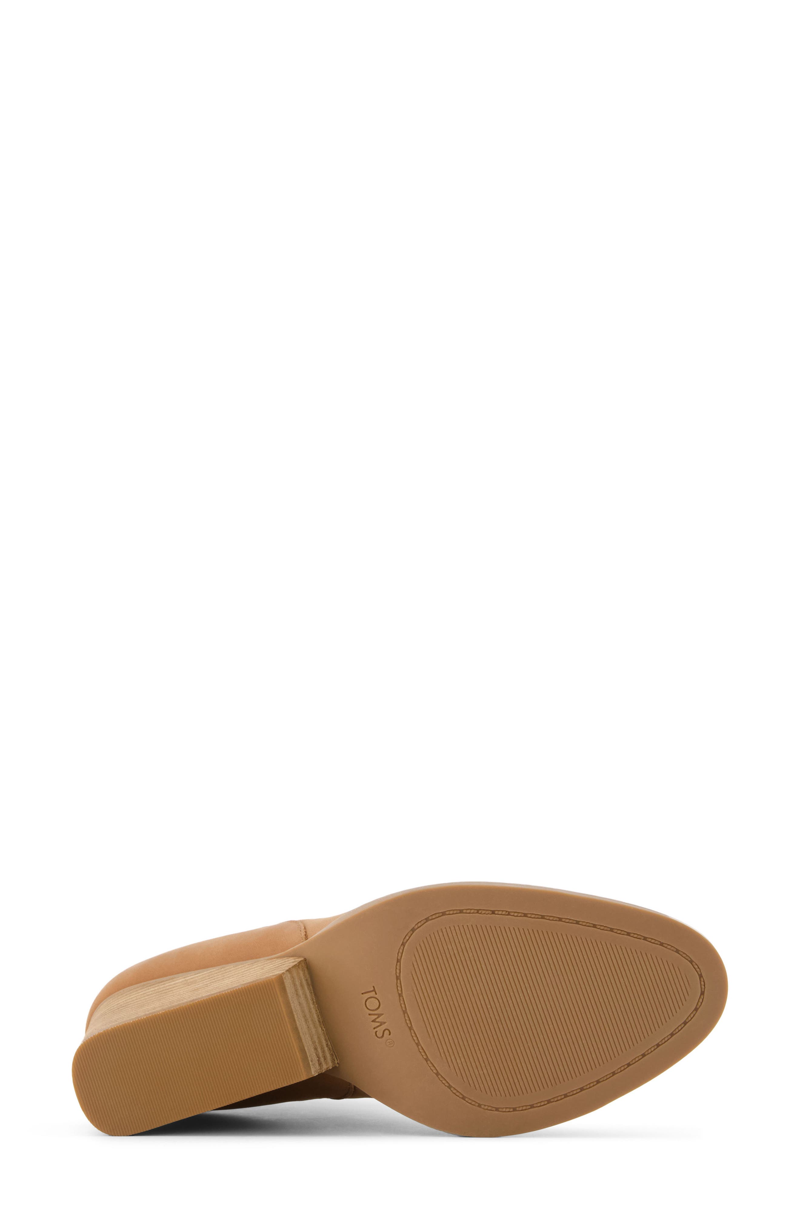 Waxed Leather Bootie, Alternate, color, BROWN