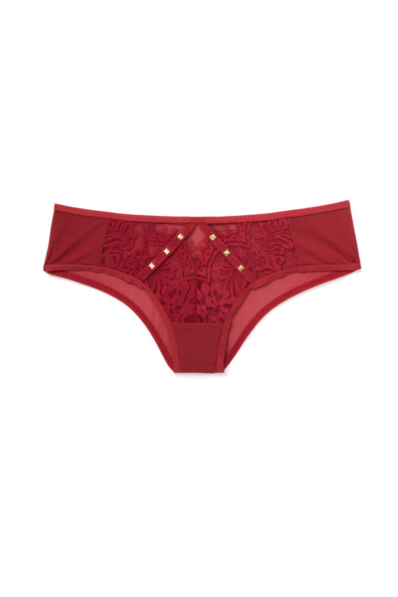 Emmeline Cheeky Panties, Alternate, color, Dark red