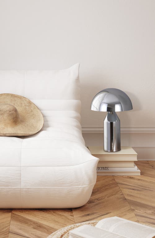 Brightech Venus 9.5" Modern Led Table Lamp With Dome Bowl Shade In Silver