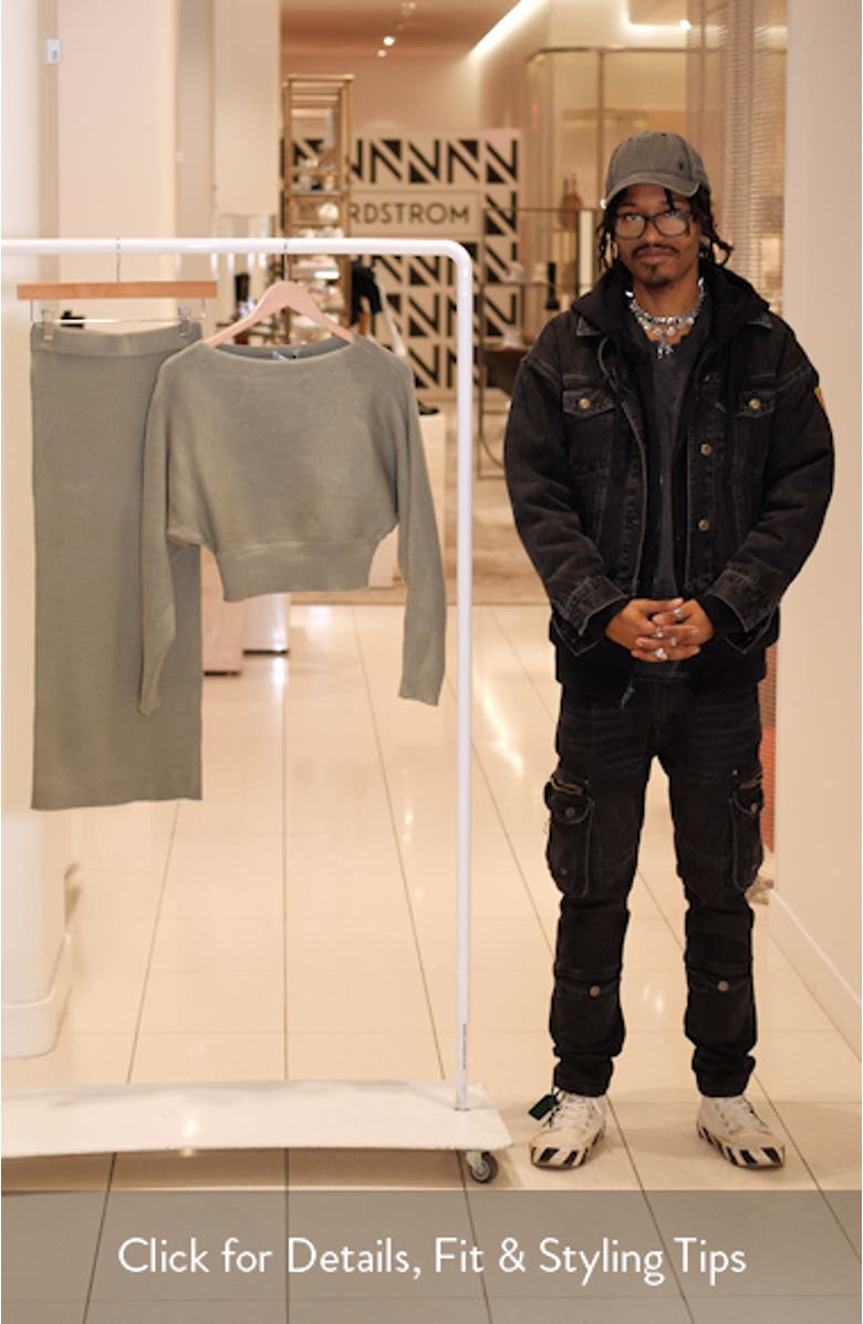 Serena Long Sleeve Crop Sweater & Skirt Set, sales video thumbnail