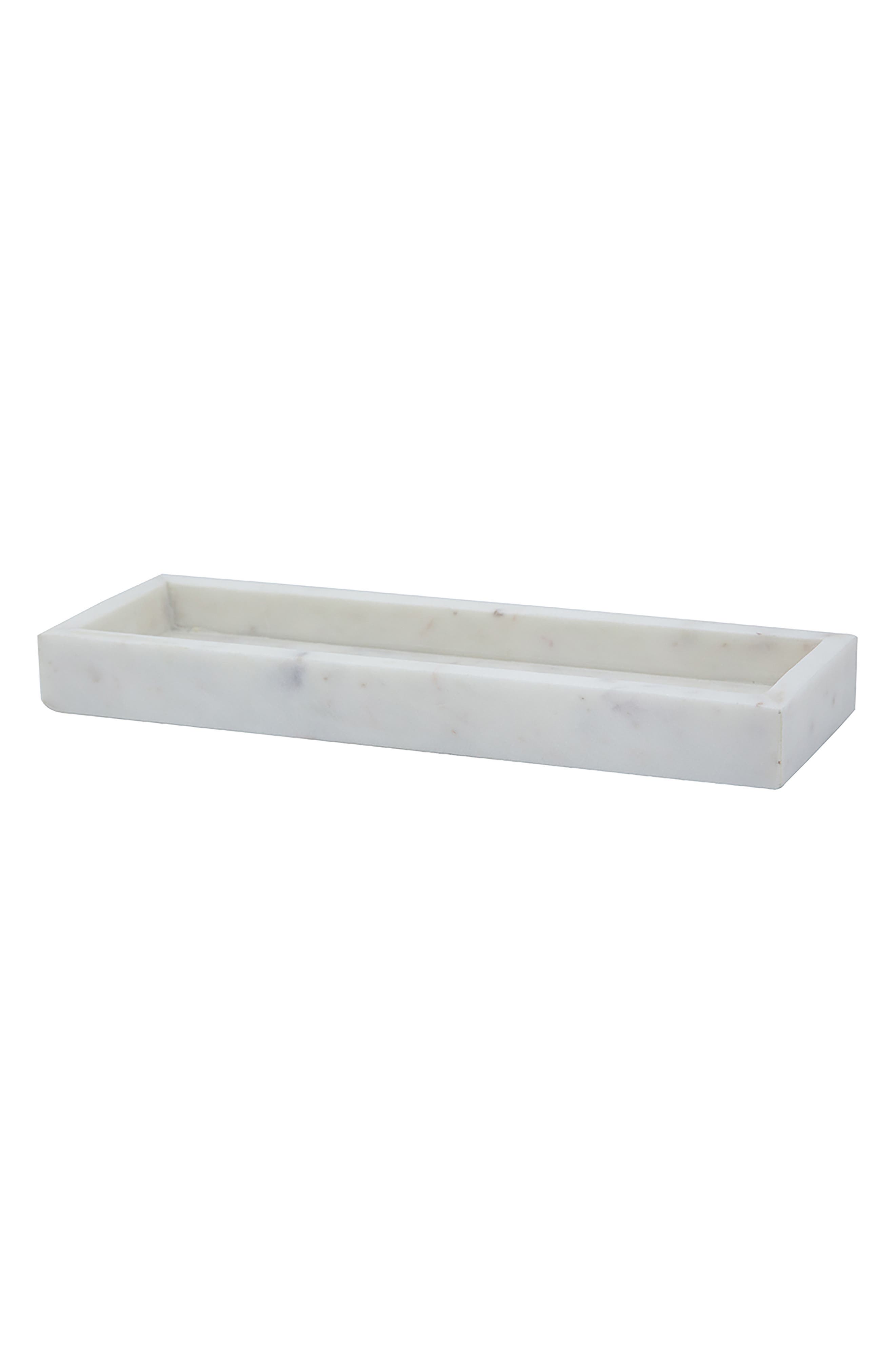 A & B Home White Marble Box