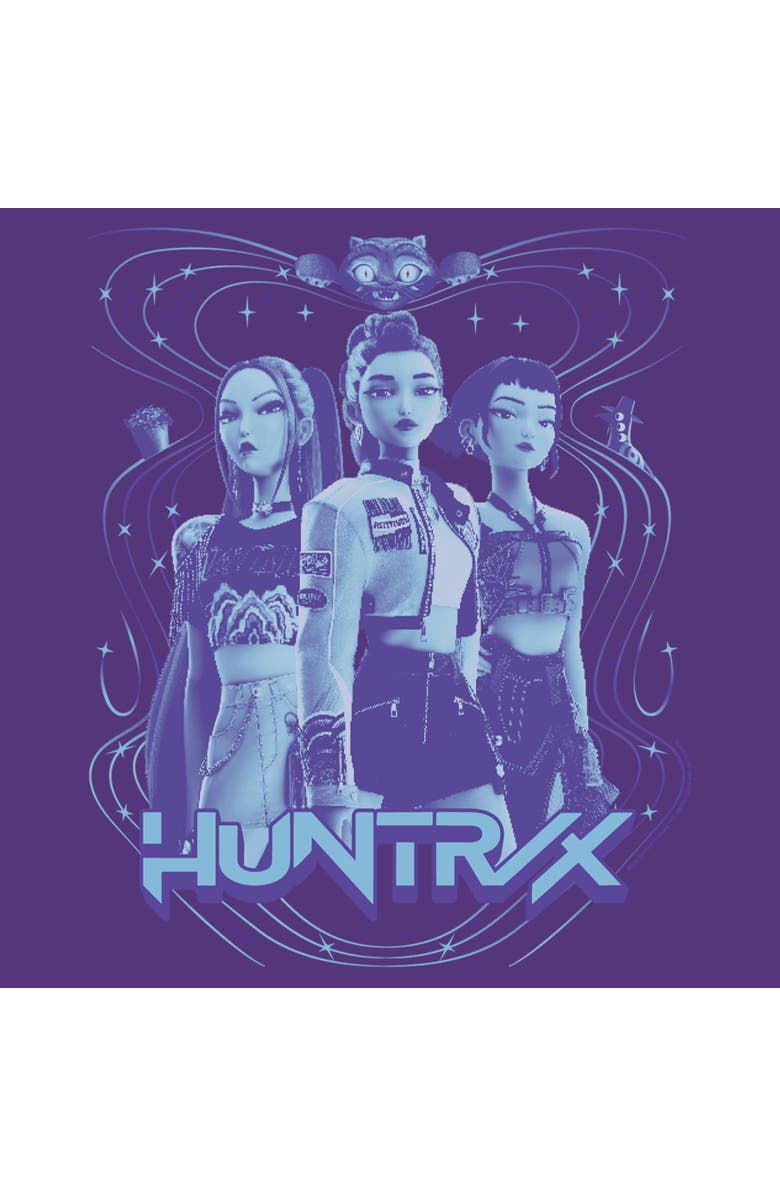 KPop Demon Hunters Men's KPop Demon Hunters Huntrix Honmoon Graphic T-Shirt, Alternate, color, Purple