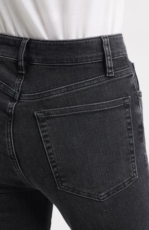 Frame The Reboot High Waist Ankle Bootcut Jeans In Black