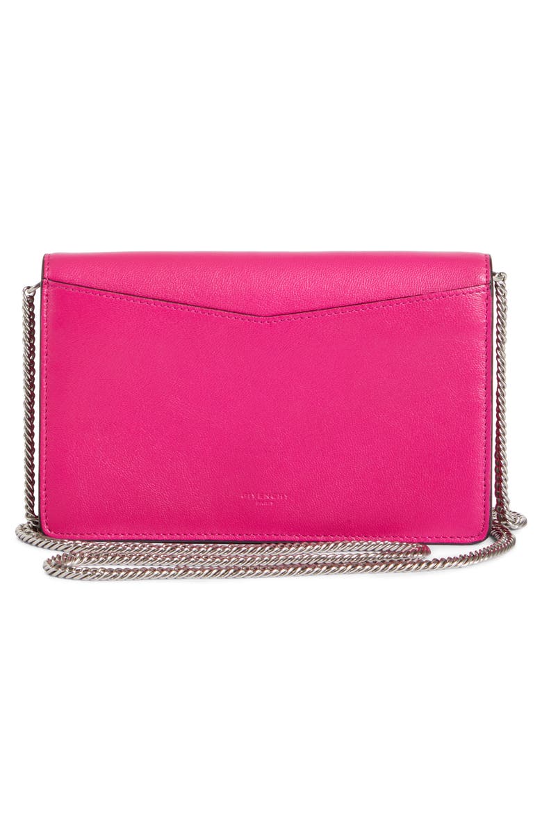 Givenchy Embossed Emblem Wallet on a Chain, Alternate, color, 