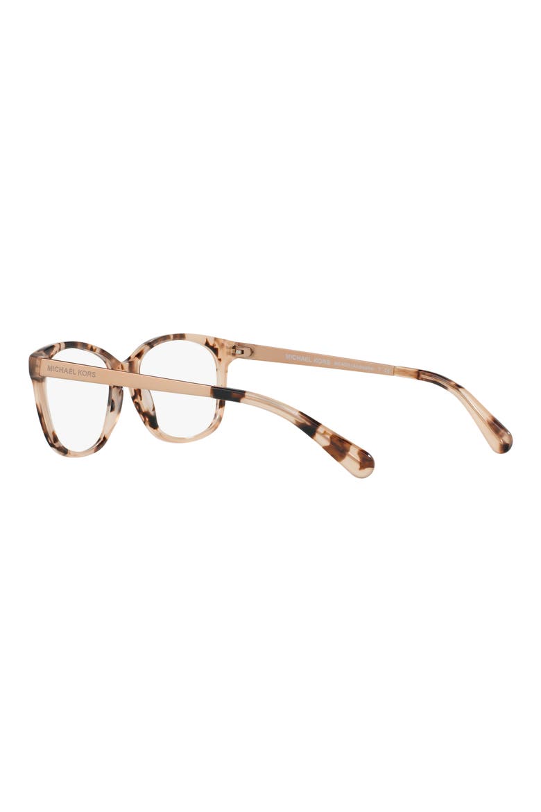 53mm Square Optical Glasses, Alternate, color, PINK TORT