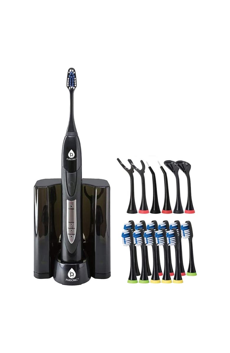 PURSONIC Sonic Movement Rechargeable Electric Toothbrush, Alternate, color, Black