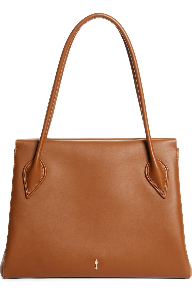 Christian Louboutin Large Calfskin East/West Tote, Main, color, Cuoio