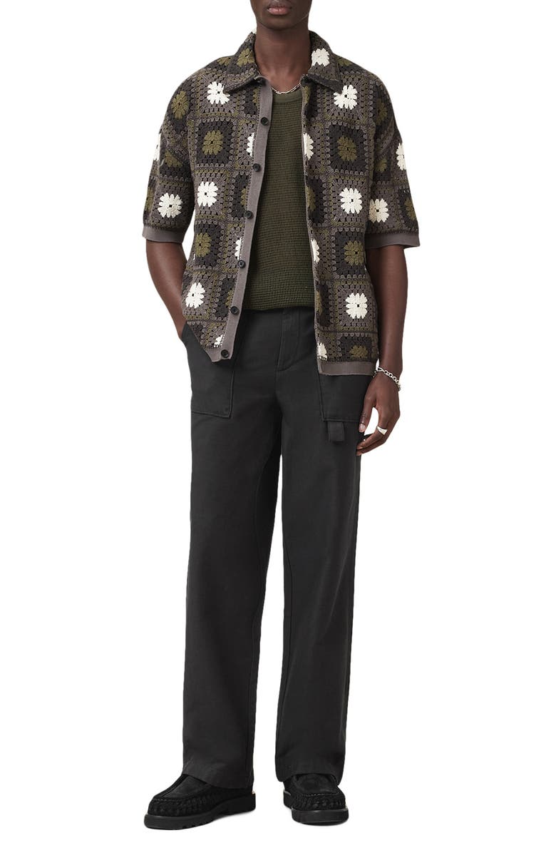 AllSaints Burke Straight Leg Trousers, Alternate, color, 