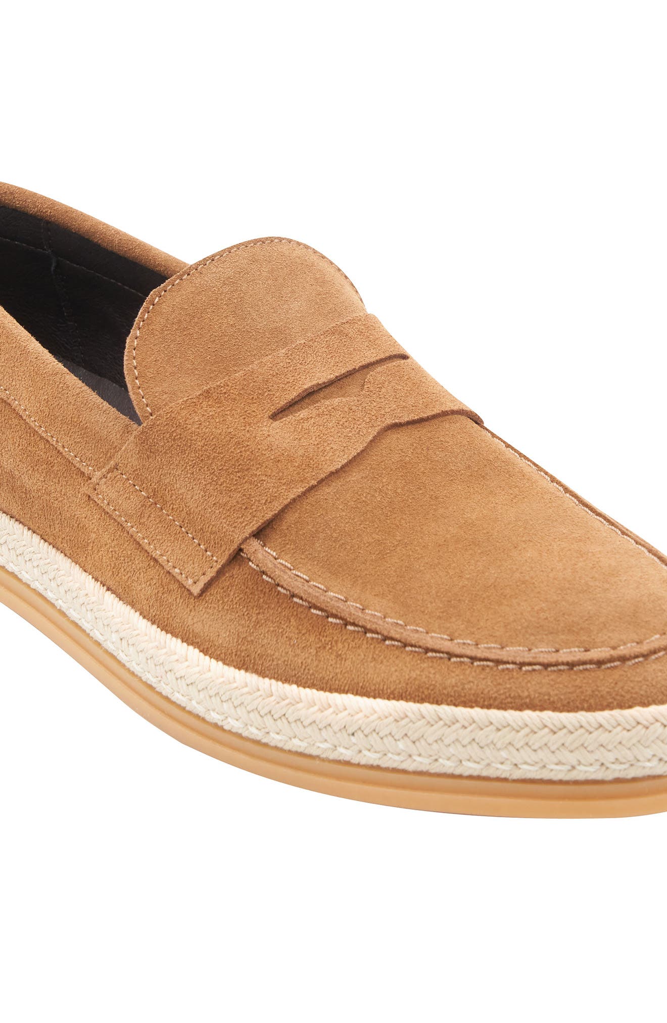 Bruno Magli Alfama Espadrille Penny Loafer, Alternate, color, Cognac Suede