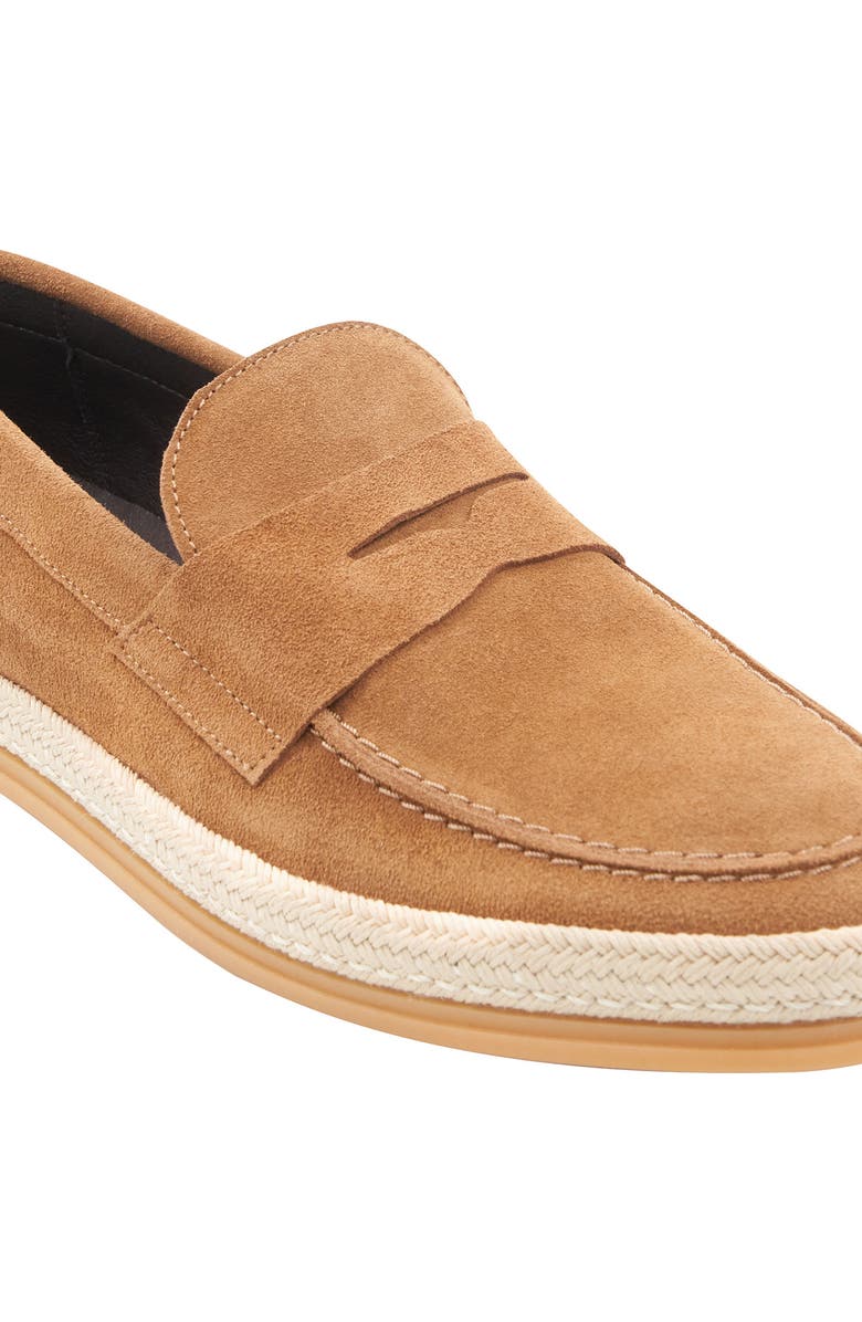 Bruno Magli Alfama Espadrille Penny Loafer, Alternate, color, Cognac Suede