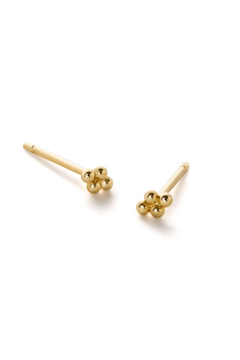 Gold Stud Earrings - Gold Bead Studs, Main, color, Gold