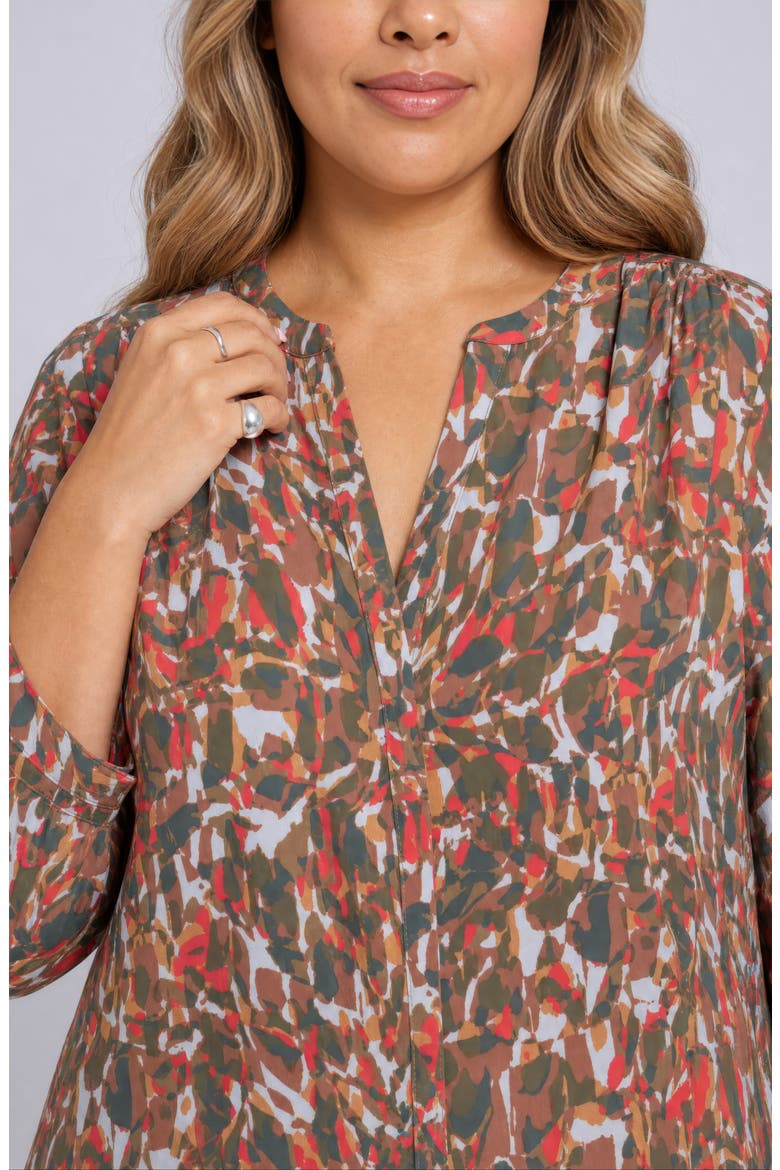 Pintuck Top, Alternate, color, WESTEND ABSTRACT MOCHA