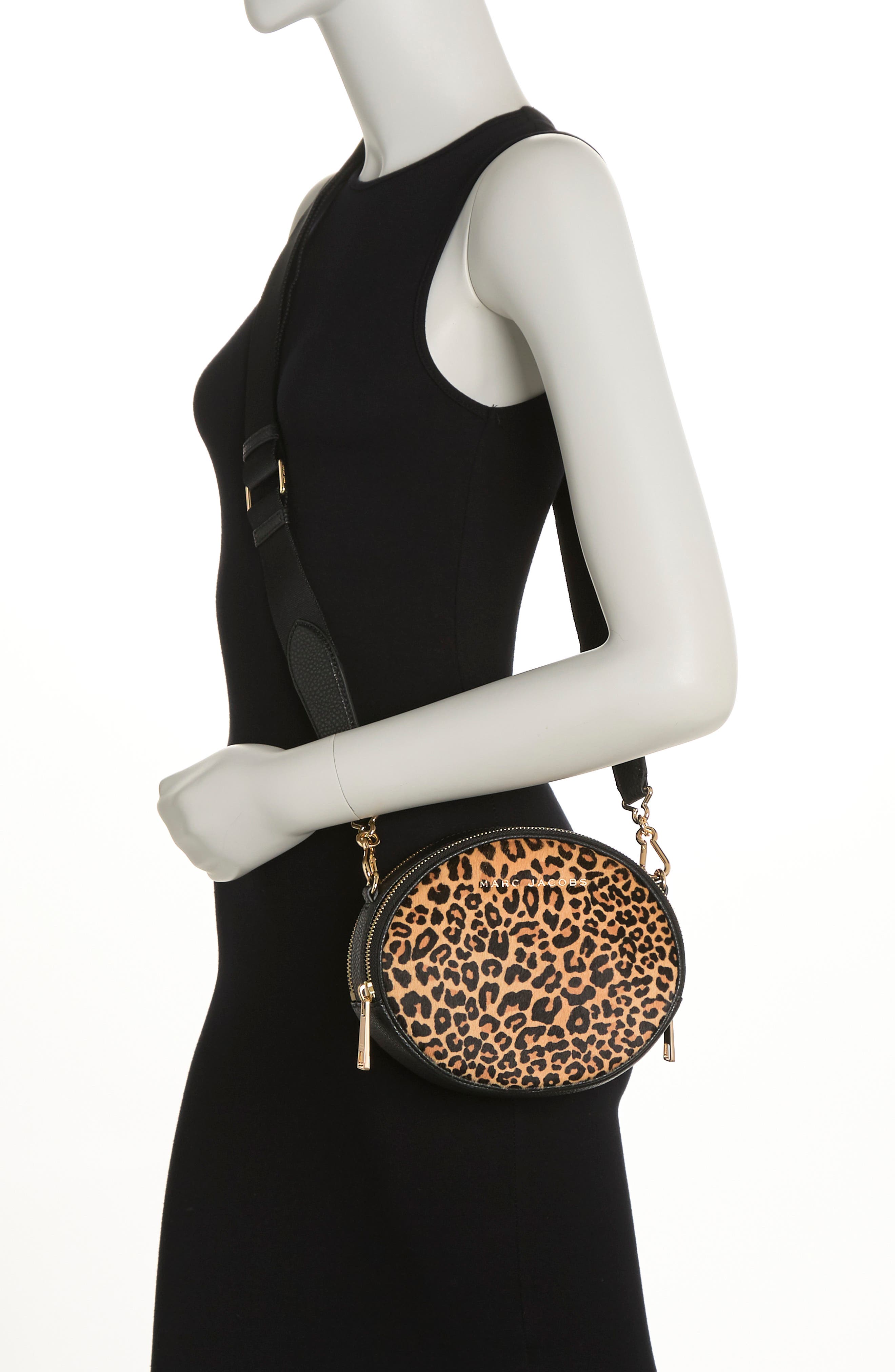 Marc Jacobs Animal Print Leather Crossbody Bag, Alternate, color, 