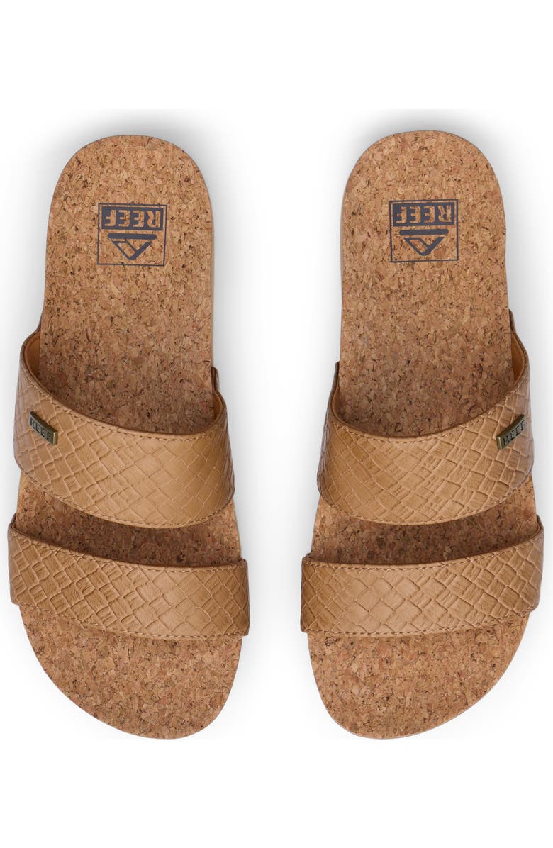 Reef Cushion Vista Hi Slide Sandal, Alternate, color, Tan Wicker