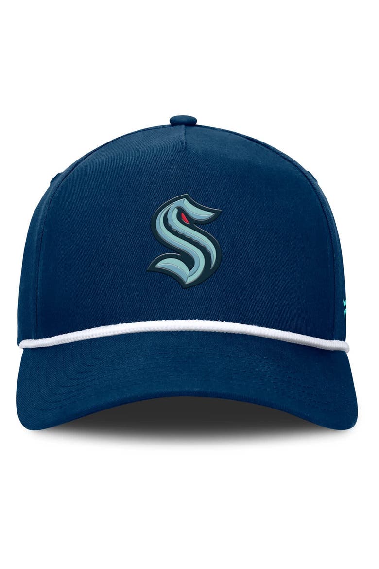 Men's Fanatics Deep Sea Blue Seattle Kraken Authentic Pro Rink Roper A-Frame Adjustable Hat, Alternate, color, Navy