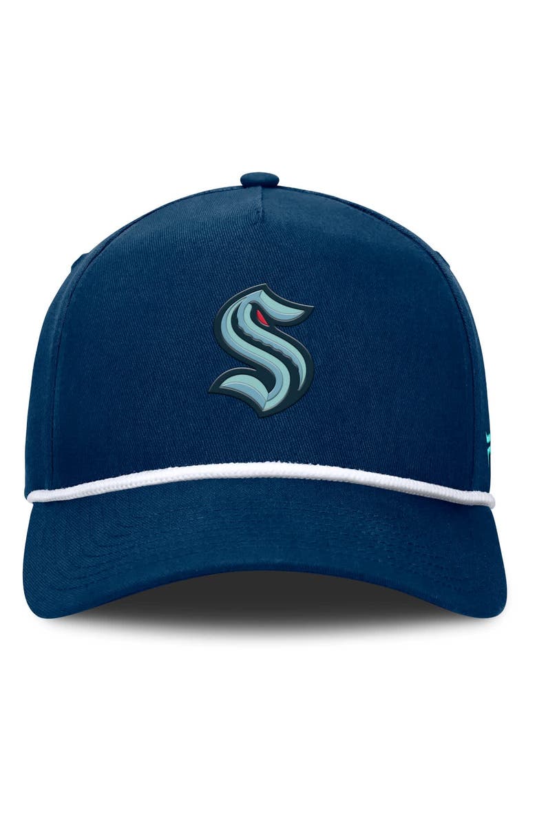 FANATICS Men's Fanatics Deep Sea Blue Seattle Kraken Authentic Pro Rink Roper A-Frame Adjustable Hat, Alternate, color, Navy