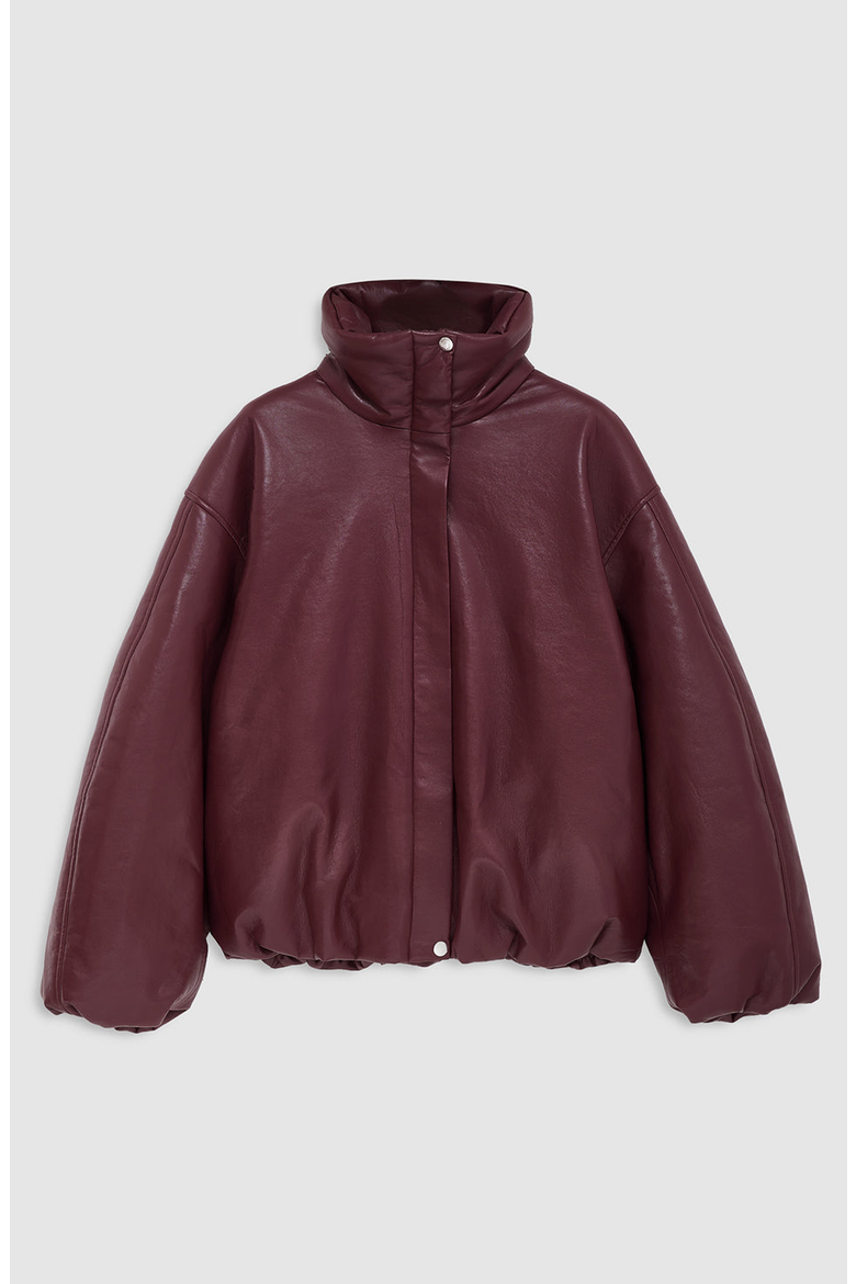 Cyrus Recycled Leather Jacket, Alternate, color, Burgundy